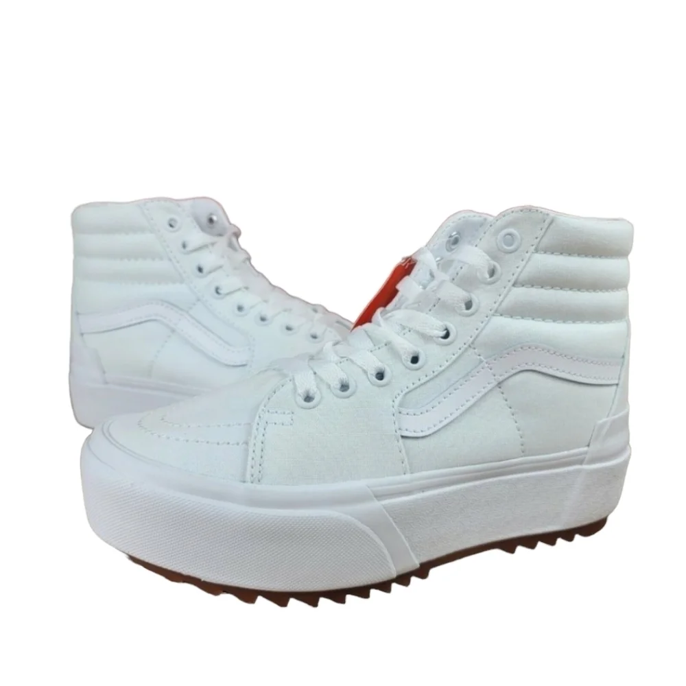 Vans Sk8-Hi Stacked True White Platform Sneakers